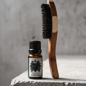 bio aceite 10 ml y cepillo con cerdas de jabali Barba Larga - limpieza y crecimiento barba y cabello
